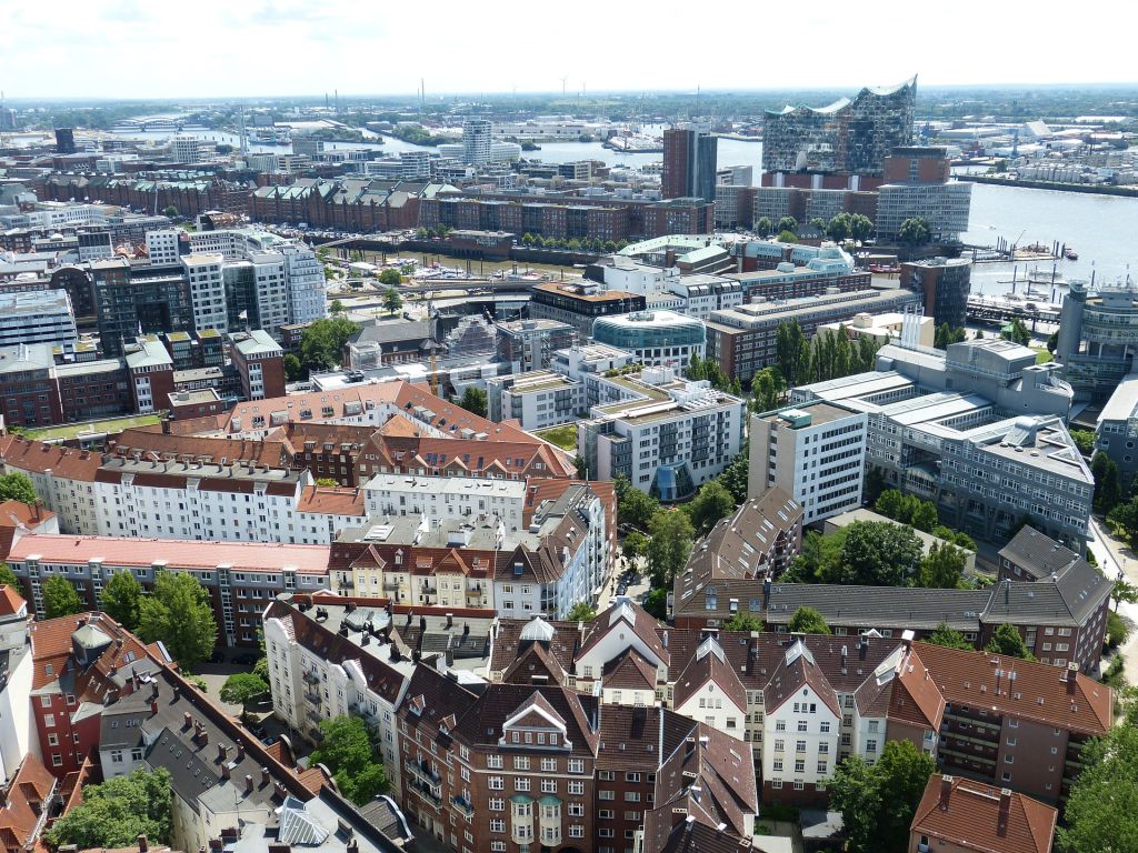 Aussicht auf die Stadt Hamburg