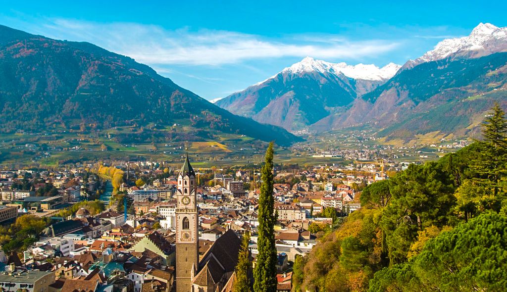 Meran - ein wunderschöner Kurort in Südtirol, Italien