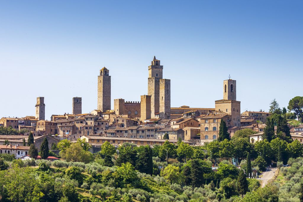 Stadt San Gimignano, Toskana, Italien