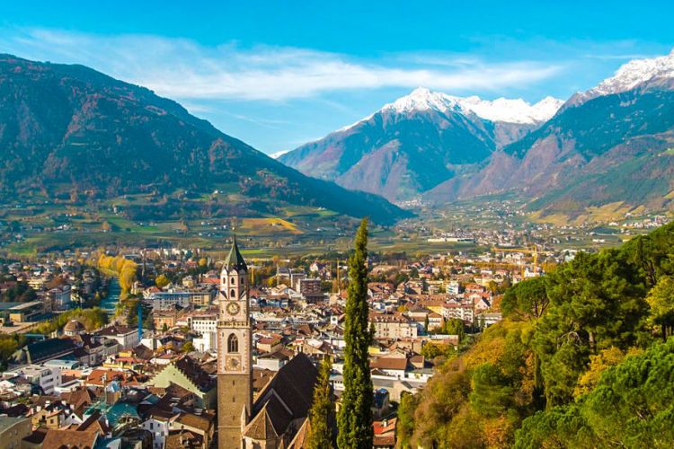 Meran - ein wunderschöner Kurort in Südtirol, Italien